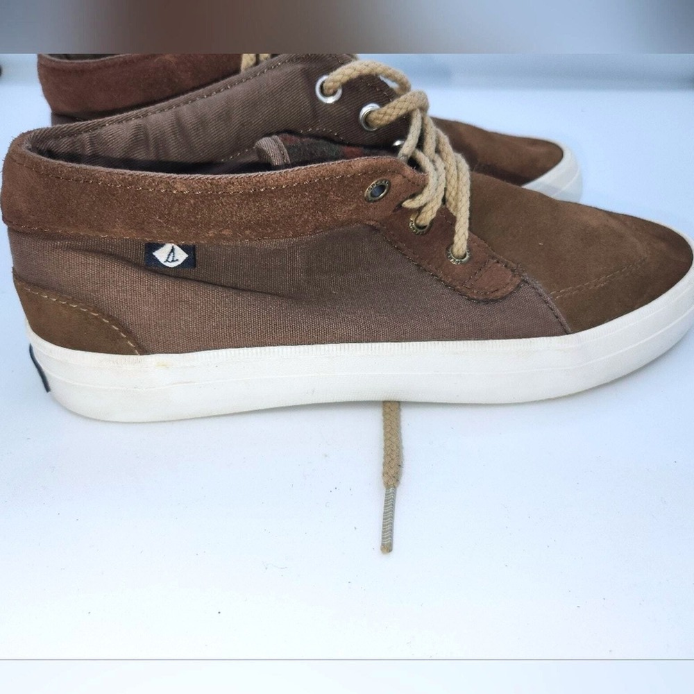 Sperry Top-Sider Womens Chukka Sneakers Brown Suede Casual Shoes‎